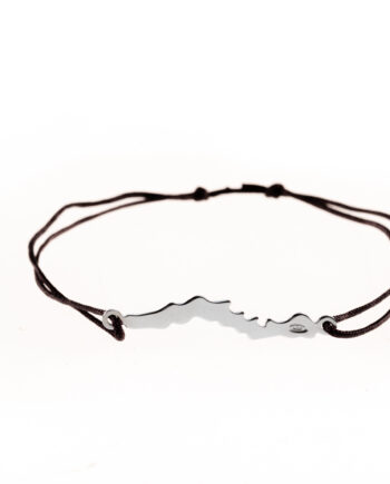 LakeLife Woerthersee Armband in Silber - Fuer Maenner - Farbe: Schwarz