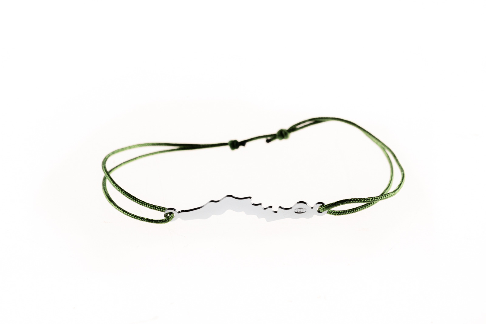 LakeLife Woerthersee Armband in Silber - Fuer Damen - Farbe: Olivegruen
