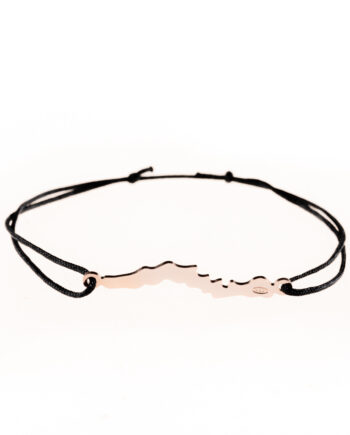 LakeLife Woerthersee Armband - Special Edition in Rosé vergoldet - Fuer Damen - Farbe: Schwarz