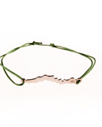 LakeLife Woerthersee Armband - Special Edition in Rosé vergoldet - Fuer Damen - Farbe: Olivegruen