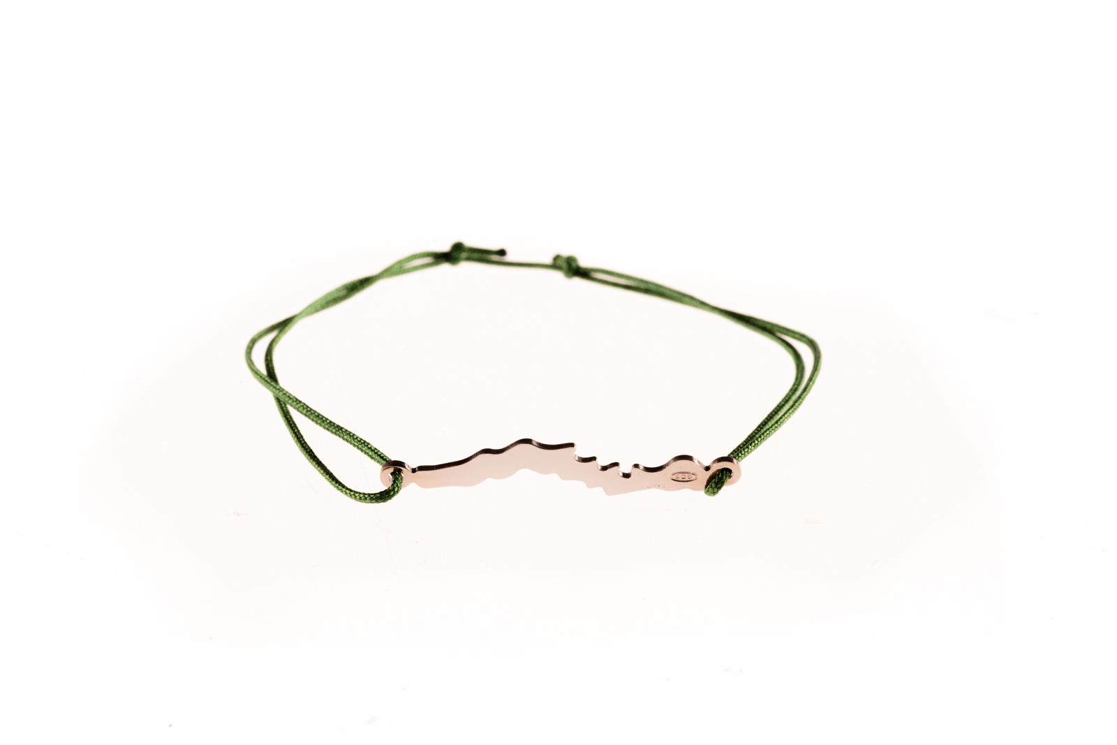 LakeLife Woerthersee Armband - Special Edition in Rosé vergoldet - Fuer Damen - Farbe: Olivegruen