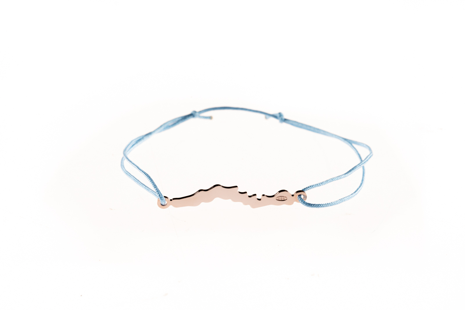 LakeLife Woerthersee Armband - Special Edition in Rosé vergoldet - Fuer Damen - Farbe: Hellblau