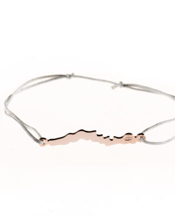 LakeLife Woerthersee Armband - Special Edition in Rosé vergoldet - Fuer Damen - Farbe: Grau