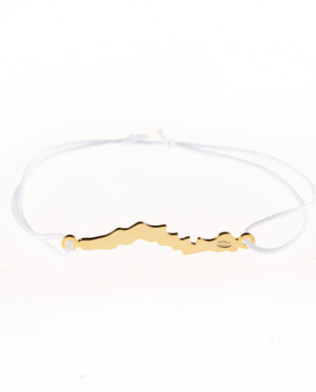 LakeLife Woerthersee Armband - Special Edition in Gelbgold vergoldet - Fuer Damen - Farbe: Weiss