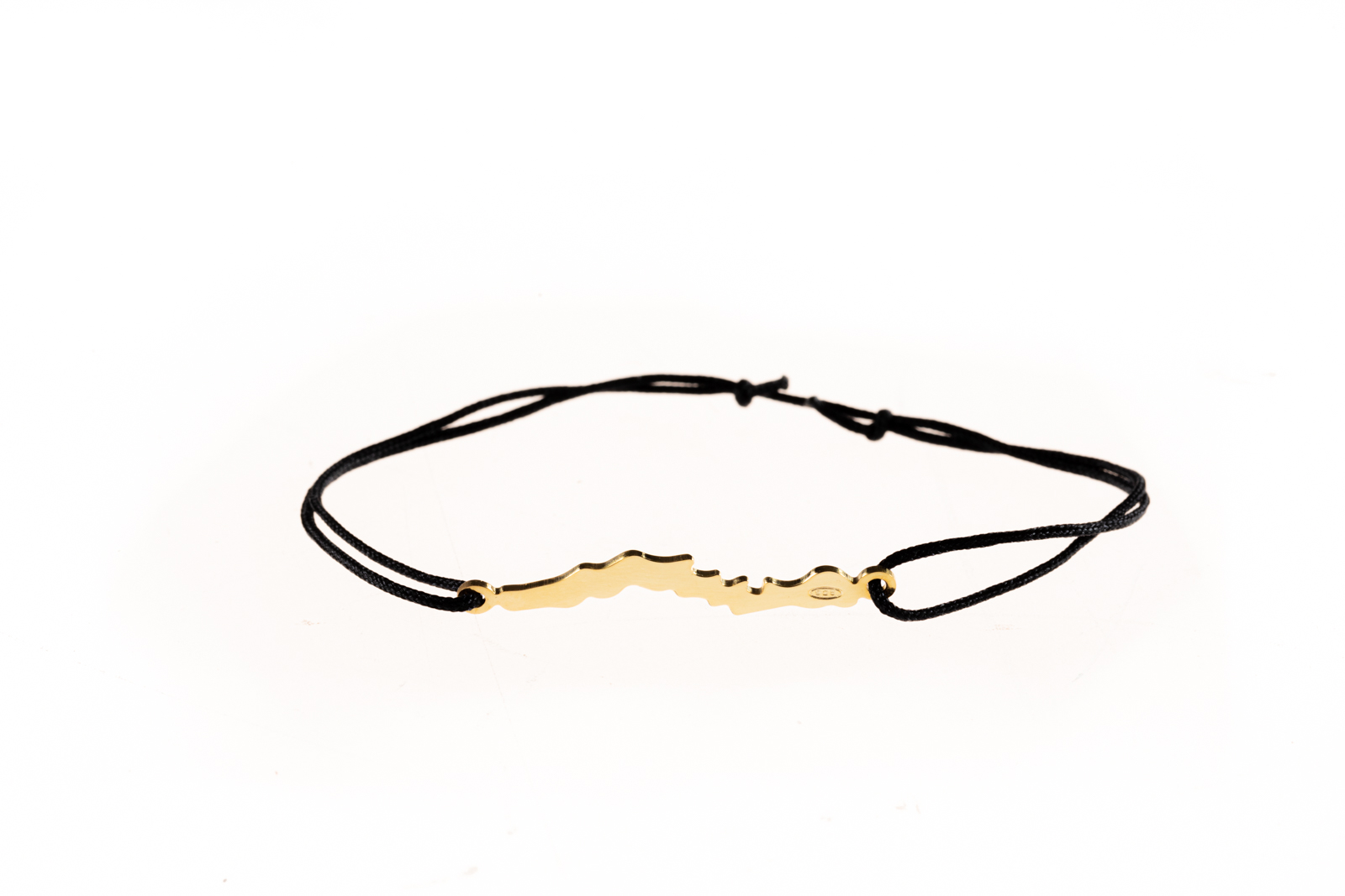 LakeLife Woerthersee Armband - Special Edition in Gelbgold vergoldet - Fuer Damen - Farbe: Schwarz