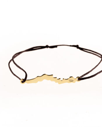 LakeLife Woerthersee Armband - Special Edition in Gelbgold vergoldet - Fuer Damen - Farbe: Dunkelbraun