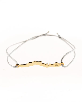 LakeLife Woerthersee Armband - Special Edition in Gelbgold vergoldet - Fuer Damen - Farbe: Grau