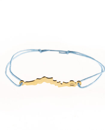 LakeLife Woerthersee Armband - Special Edition in Gelbgold vergoldet - Fuer Damen - Farbe: Hellblau